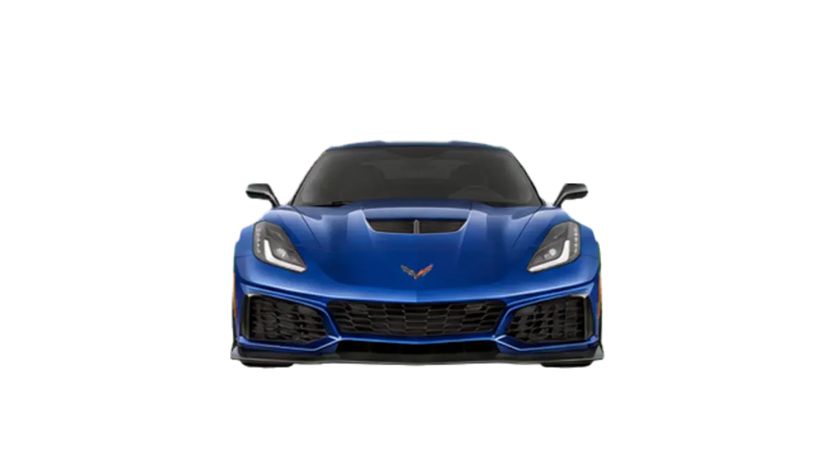 Admiral Blue American Apex C7 Corvette tint preview, Front